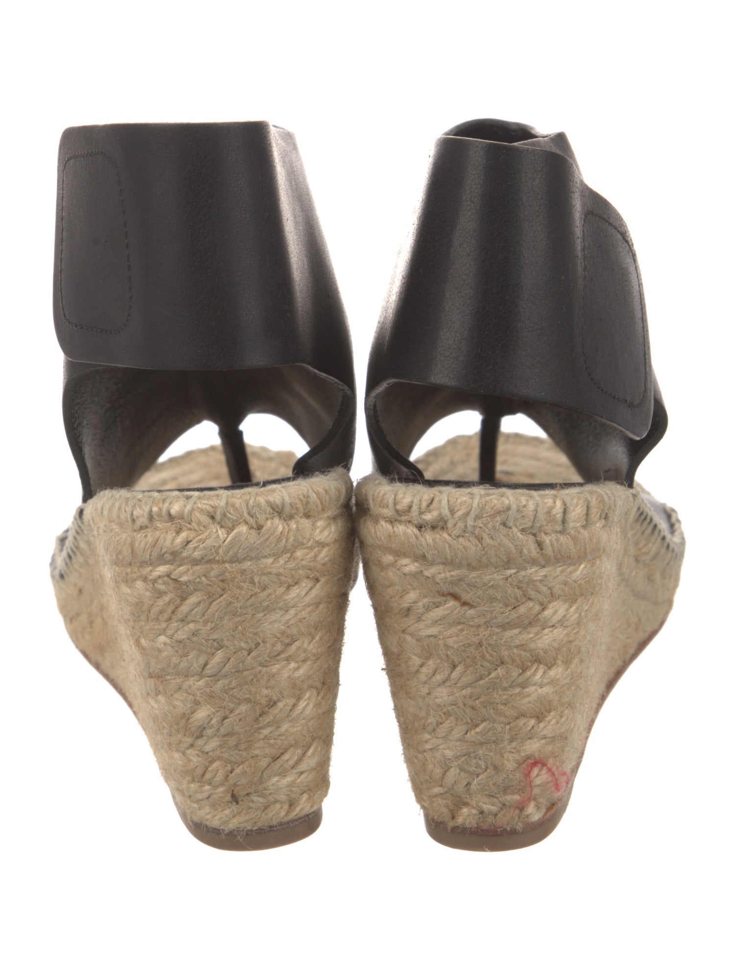 Celine Leather Whipstitch Trim Espadrilles